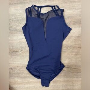 Beautiful navy blue ballet leotard with strapppy back